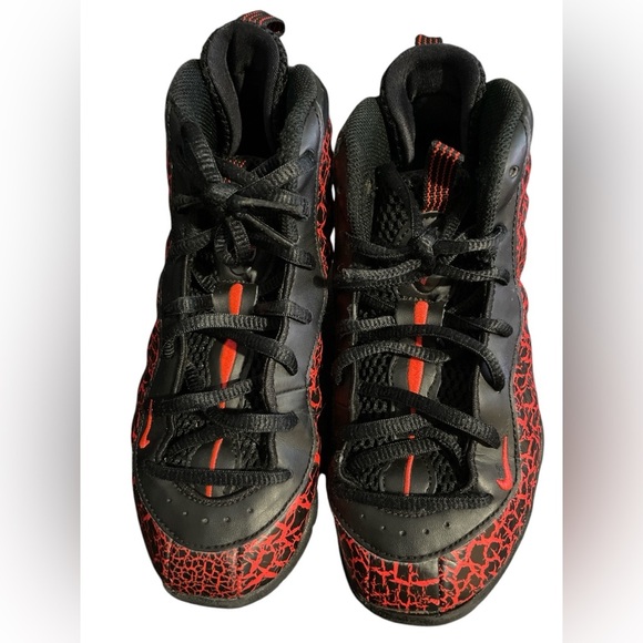 NIKE Little Posite One Lava Kids Foamposite Sneakers - Picture 3 of 5